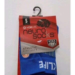 Voxx Life Stasis Neuro Socks Athletic Mini Crew Blue Size S (4-7)
